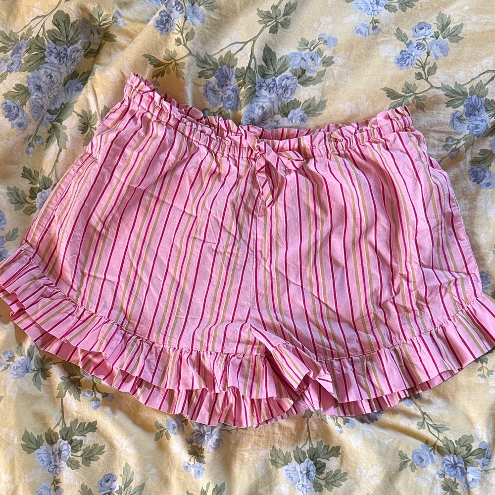 Damson Madder Pink Striped Women's Shorts UK 8